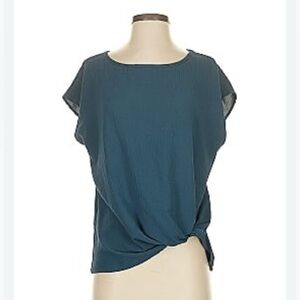 Gilli Twist Blouse, Dolman Sleeve, Deep Ocean Blue, Size L